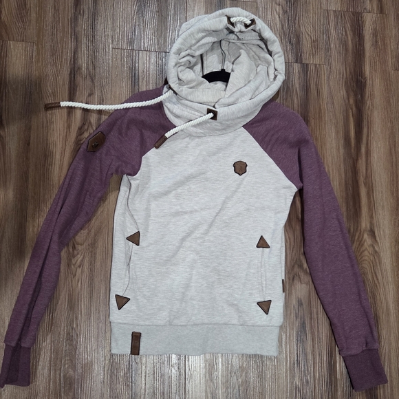 Naketano Women's Two-Tone Hoodie Size Medium, Fits Small - Picture 1 of 5